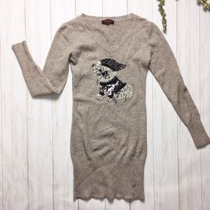 3/$25 Mitsy by DT Sequined  Dog Sweater Dress - XS